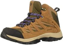 Columbia Women's Crestwood Mid Waterproof Hiking Boot Shoe, Dark Truffle, Plum Purple, 10.5