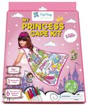 PepPlay Cotton My Princess Cape Coloring Kit,6 Smudge-Free Washable Markers&Crown,Reusable,Mess Free Diy Activity,Art&Craft Kit For Girls 4+,Birthday Gift For Girls Ages 4 5 6 7 8,Pretend Play