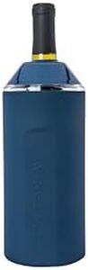 Vinglacé Wine Bottle Chiller- Portable Champagne Insulator- Stainless Steel Wine Cooler Sleeve - Keeps Wine Cold (Navy)