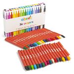 abeec 36 Crayons - Set of 36 Assorted Wax Crayons for Kids - 18 Different Coloured Colouring Crayons with 2 of Each Colour– Art and Crafts Supplies for Kids