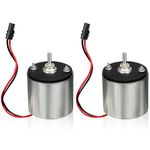 Gisafai 2 Pcs 12 Volt 1/4'' Shaft Feeder Replacement Motor for Deer Feeder and Truck Spreader