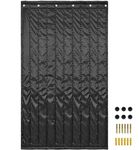 TORIBIO Large Sound Absorbing Curtain, 95.3”×53.5” Sound Dampening Blanket to Reduce Noise and Blackout, Sound Absorption Sheet Woven Cotton/Polyester Soundproofing Acoustic Treatment 2 Layers, Black