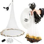 Victorem Cast Net 6 Ft. Radius - Casting Net for Fishing, 3/8 Mesh Size Atarrayas De Pescar, Throw Cast Net with Coated Iron Sinkers - Repair Kit & Bucket Included