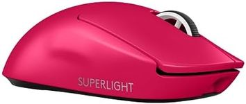 Logitech G PRO X Superlight 2 Lightspeed Wireless Gaming Mouse, Lightweight, LIGHTFORCE Hybrid Switches, Hero 2 Sensor, 32,000 DPI, 5 Programmable Buttons, USB-C Charging, PC & Mac - Magenta