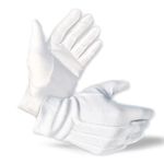 Size Medium - 1 Pair (2 Gloves) - Gloves Legend White Cotton Gloves For Marching Band Parade Costume Formal Dress - 100% Cotton