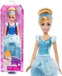 Mattel Disney Princess Toys, Cinderella Fashion Doll, Sparkling Look with Blonde Hair, Blue Eyes & Hair Accessory, Inspired by the Movie