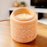 The Better Home Scented Candles for Home Décor (25Hrs Burn Time) Teak Wood Aroma Scented Candles for Bedroom Reusable Cement Jar|Home Décor Items|Diwali Decoration Items for Home Décor | Diwali Gifts