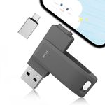 Photo Stick for Phone 512GB Flash Drive,High-Speed Phone Memory Stick Thumb Drive,USB Stick External Storage Compatible for Phones,Pad,Type-C Android,PC,and More Devices (Black)