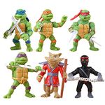 6-Pack Mini Anime Character Set, Mini Character Cake Decorate Birthday Party Supplies Cupcake Figures, Turtle Doll Playset for Kids Birthday Party Decorating Boys