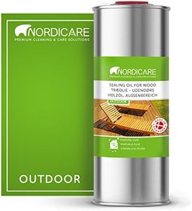 Nordicare Sealing Wood Oil for Outdoor Garden Furniture - Teak Oil for Garden Furniture - Suitable for All Outdoor Types of Wood, Danish Oil for Wood Exterior, Wood Protection - Easy to Apply (1 L)