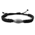 Sportybella Football Bracelet Adjustable Paracord Bracelets. Unisex Football Charm Bracelet. Weaved Bracelet String w/Football Charm. Football Gifts, Adjustable fits small to large wrists, Silicone,