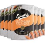 Epicure Petits Pois and Whole Baby Carrots in Sweetened Salted Water, 400 g (Pack of 12)