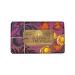 The English Soap Company Anniversary Wrapped Soap Bar, Fruit Shea Butter Soap Bar, Moisturising Soap Bar for Face and Body, Autumn Fruits Scent 190g