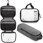 Toiletry Bag Kit Set: Hanging Travel Toiletry Bag + 311 TSA Cosmetic Liquid Bag + Ultralight Accessory Organizer Pouch