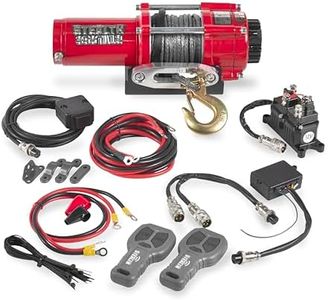 Stealth Winches 3500lb UTV ATV Winch, 12-Volt Electric Winch with 2 Wireless remotes with Synthetic Rope, Perfect for Off-Road Truck Towing Trailer Winch, Portable Winch, Mounting Plate, 12V Winches