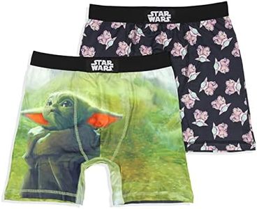 Star Wars Mens' The Mandalorian 2 Pack Grogu The Child Underwear Briefs Boxershorts (XX-Large) Black