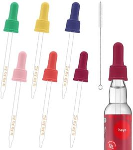 Glass Dropper Pipettes Compatible with SodaStream Bubly Bubbly Drops Flavors for Soda Stream Accessories (Colorful, 6Pcs)