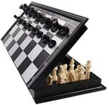 Chocozone 25cm Magnetic Chess Board Game Foldable Chess with Magnetic Pawns Portable Chess Board Set for Adults Board Games for Kids Toys for 6 years old(10 inch)