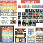 Colorful Classroom Calendar Set Bulletin Board Sets For Teachers - Bulletin Board Calendar For Classroom, School Calendar For Classroom, Classroom Calendar Bulletin Board Set For Classroom Decoration