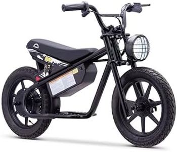 Droyd Weeler Electric Mini Bike for Kids, 200W Motor w 2 Speed Settings (10 Mph & 6 Mph), 24V 8Ah Battery for 8 Miles Range, Rear Disc Brake, and 15" Tires, Safe & Fun E Bike for Ages 6+