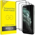 JETech Full Coverage Screen Protector for iPhone 11 Pro Max/iPhone XS Max 6.5-Inch, Black Edge, 9H Tempered Glass Film Case-Friendly, HD Clear, 3-Pack