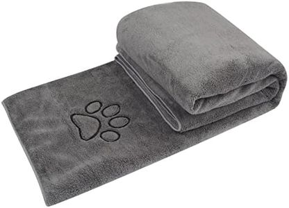 SUNLAND pet Towel Super Absorbent Pet Bath Towel Microfiber Dog Drying Towel for Small, Medium, Large Dogs and Cats 30Inch x 50Inch