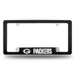 Rico Industries NFL Green Bay Packers Black 12" x 6" Chrome All Over Automotive License Plate Frame for Car/Truck/SUV