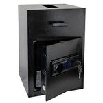 2.5 Cub Security Business Safe and Lock Box with Digital Keypad,Drop Slot Safes with Front Load Drop Box for Money and Mail,Business