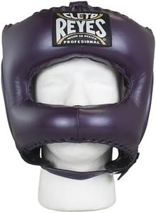 CLETO REYES Boxing Traditional Headgear for Men and Women, Protective Head Guard Face Saver, Sparring Fighting Sports, Kickboxing, MMA, Muay Thai, Metallic Purple