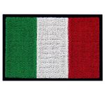 Italy Flag Embroidered Patch Italian National Flag Badge Morale Applique Fastener Hook and Loop IT Emblem