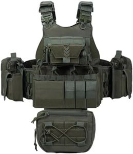 BOMTURN Great Tactical Outdoor Vest for Men Quick Release Buckle Adjustable&Detachable Modular Molle Vest
