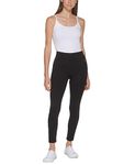Calvin Klein Women's Everyday Ponte Fitted Pants, Black, XL