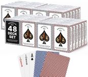 Regal Games [48 Decks] Rockets Bulk Playing Cards Set for Adults & Professionals - 310 GSM Linen Finish - Poker Cards for Blackjack, Euchre, Canasta - Casino Grade, Travel & Game Night Cards