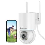 Jennov 5MP Security Camera Outdoor, 360° PTZ WiFi Camera, Home Security Camera with 24/7 Recording, PIR Human Detection, Auto Tracking, 2-Way Audio, Color Night Vision, IP66