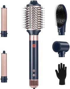 Flexstyle Hair Styler, NDLT 110,000 RPM High Concentration of Negative Ions Hair Dryer, Blow Dryer Brush, Straightening Brush, Curling lron 5 in 1 for Fast Drying Curling Straightening & Smoothing