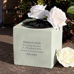 Custom Personalised Memorial Graveside Flower Holder Vase Rose Bowl Engraved with Custom Message