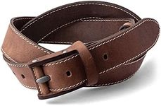 PEGAI Distressed Leather Belt for Men | Full Grain Leather Rustic Minimalist Handcrafted Belts for Men, 1.5" Width, 7 Holes | Boone (42, Stitched Mocha)