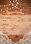 25 rustic invitations & 25 envelopes for wedding, bridal shower, birthdays, engagements, bachelorettes This barn rustic invite style is also great for housewarming, retirement & rehersal parties.