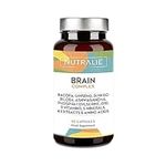 Nootropic Brain Supplement - Memory - Concentration - Energy - Focus - Ginkgo Biloba - Bacopa Monnieri - Choline L-Tyrosine, Ginseng + Vitamins - Brain Complex Booster 60 Nutralie Capsules