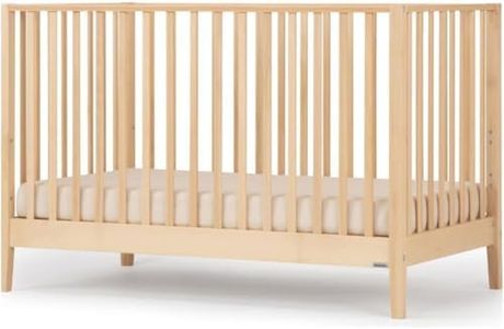 dadada Baby LaLa 3-in-1 Convertible Crib - Wood Crib Converts into Toddler Bed & Daybed - Greenguard Gold Certified, Made in Italy - 3 Adjustable Mattress Heights - Solid Beechwood (Natural)