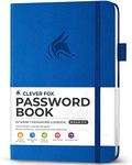 Clever Fox Password Book with tabs. Internet Address and Password Organizer Logbook with Alphabetical tabs. Medium Size Password Keeper Journal Notebook for Computer & Website Logins (Royal Blue)