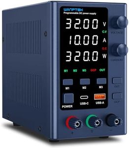 DC Power Supply Variable, Bench Power Supply with Encoder Adjustment Knob, Variable Power Supply with Memory Storage, Adjustable Power Supply with USB-A & Type-C Quick-Charge (0-32V 0-10A)
