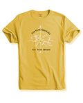 ADRO Die with Memories Not with Dreams Mens Cotton Printed T-Shirt (R21-M-DIE-LY_Light Yellow_2XL)