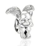 EVESCITY Limited Edition Gargoyle 925 Sterling Silver Bead for Charms Bracelets for Charm Bracelets Like Pandora & Others Best Jewelry Gifts for Hunchback of Notre Dame Fans Halloween, Metal