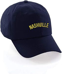 Daxton USA Cities Baseball Dad Hat Cap Cotton Unstructure Low Profile Strapback - Nashville Navy Gold