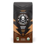 Death Wish Coffee Company’s Ground/Powder Coffee [1-pack/bag, 1 lb] | Extra Kick of Caffeine Medium Roast | USDA Certified Organic, Fair Trade | Arabica and Robusta Beans | A Lighter Shade of Bold