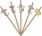 10 PCS Straws Dragon for Baby Shower, 1st Birthday. Dragons Theme Baby Shower Party Supplies and Party Decorations