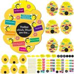 Memorywuu 24 Sets Christian Bible Crafts for Kids Bee Attitude Sign DIY Kit, Religious VBS Beatitudes Crafts Sunday Decor for Preschool Classroom Home Church School Party Supplies