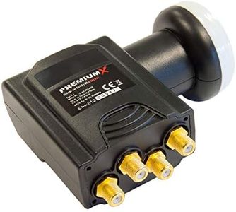 PremiumX Deluxe Quad LNB - Signalumsetzer für 4 Teilnehmer mit digitalem SAT-Empfang in HD, UHD & 4K. DVB-S2-Unterstützung & PLL Referenzoszillator für höchste Frequenzstabilität & Leistung