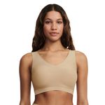 Chantelle Women's Soft Stretch Padded V-Neck Bra Top, Ultra Nude, Medium / Large